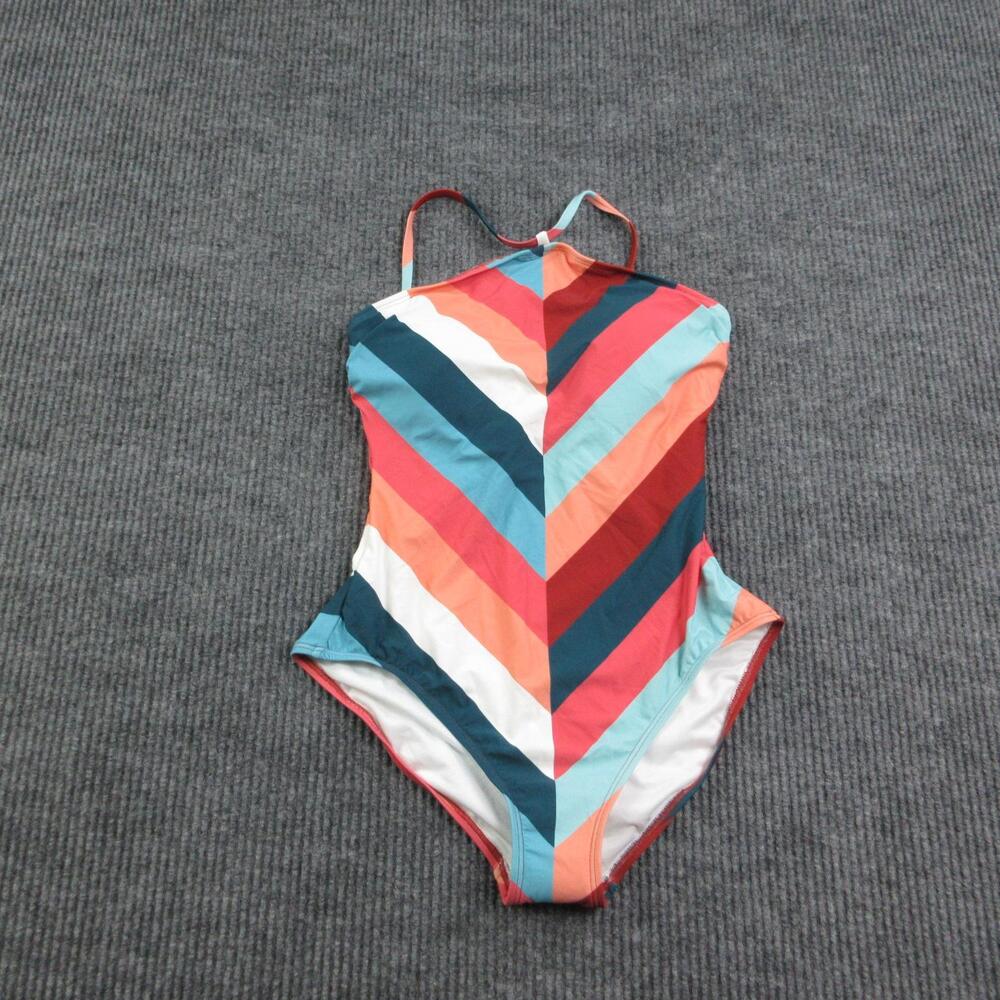 LOFT One Piece Womens S Multicolor Chevron Tank Spaghetti Straps Lined NWT
